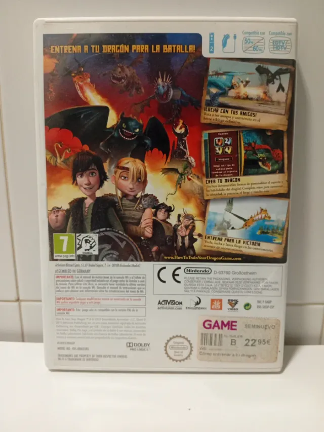 Videojuego Wii Cómo Entrenar a tu Dragón