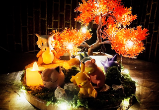 Diorama Pokemon Luce Notturna 30x30cm