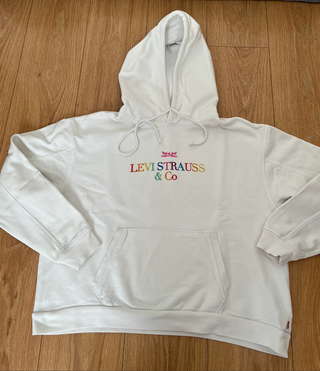 Sudadera Levi's Blanca con Logo Multicolor