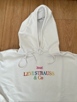 Sudadera Levi's Blanca con Logo Multicolor