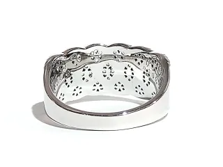 Anillo zafiros y plata