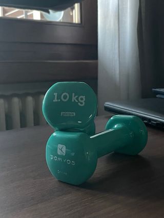 Manubri Decathlon 1 kg verde acqua