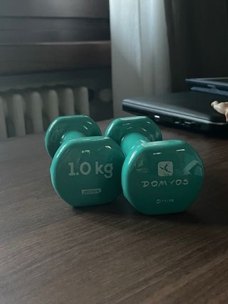 Manubri Decathlon 1 kg verde acqua