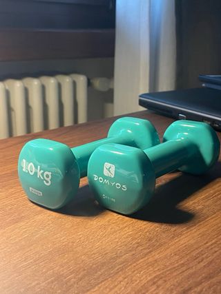 Manubri Decathlon 1 kg verde acqua