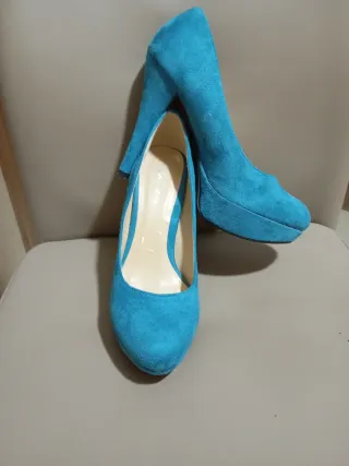 Scarpe décolleté tacco alto blu