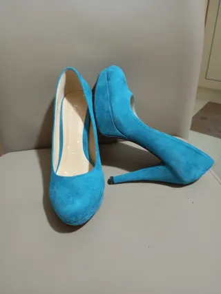 Scarpe décolleté tacco alto blu
