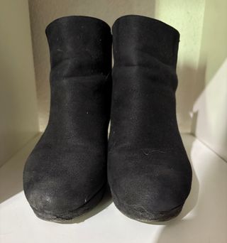 Botines negros de cuña
