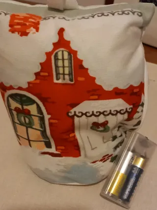 Fermaporte Natalizio Casa con Luci