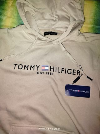Felpa Tommy Hilfiger beige/bianca