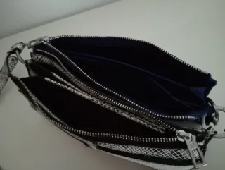 Bolso Cartera Desigual Gris y Azul