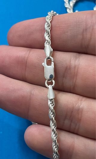 Cadena Cordon Maciza 60cm y Cruz Plata De Ley 925