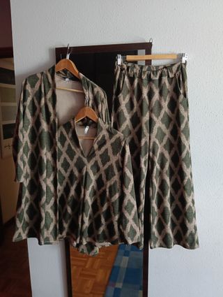 Conjunto 3 piezas mujer estampado