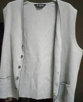 Chaleco de punto gris hombre