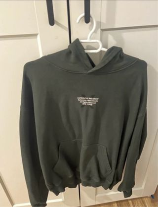 Sudadera YUXUS verde oscuro talla S. oversized