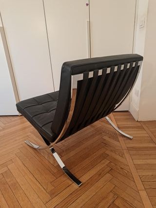 Poltrona Barcelona Pelle Nera