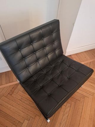 Poltrona Barcelona Pelle Nera