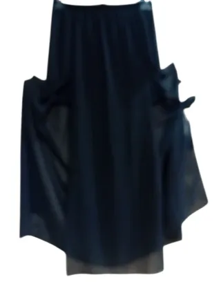 Gonna corta sotto e lunga trasparente nera