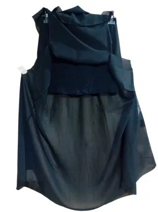 Gonna corta sotto e lunga trasparente nera