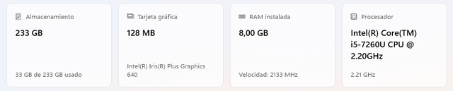 Mini PC Intel NUC i5 8GB RAM 250GB SSD