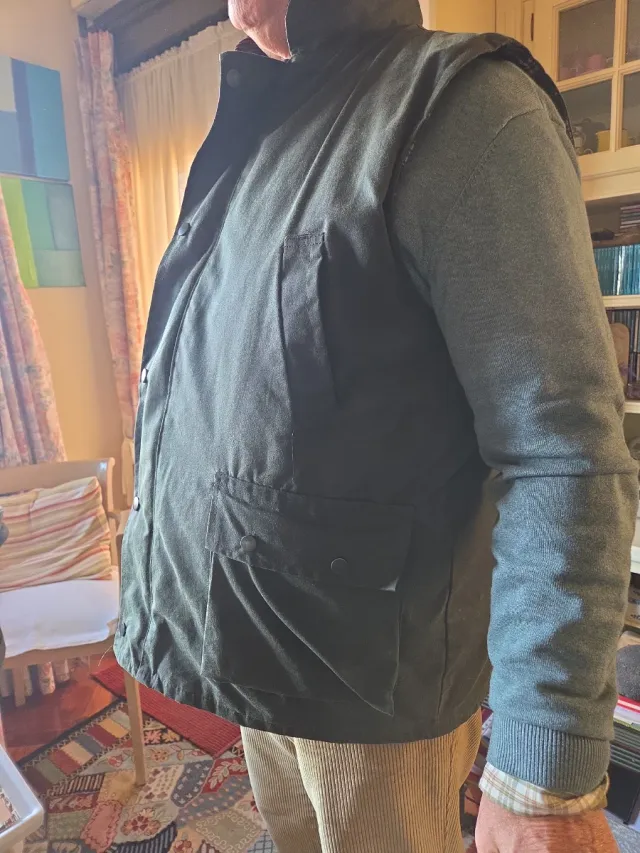 Chaleco Inglés Encerado Tipo Barbour Talla XL