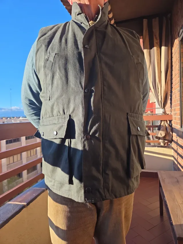 Chaleco Inglés Encerado Tipo Barbour Talla XL