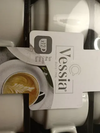 Set 12 Tazze in Porcellana Vessia - Mai Usate