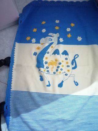 Coperta scialle culla cammello fiori