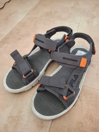 Sandalias Fila Gris Naranja Talla 38