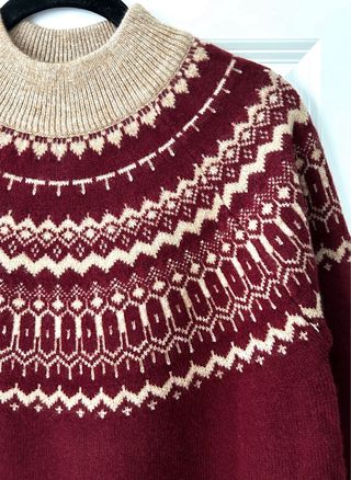 Jersey estilo nórdico granate