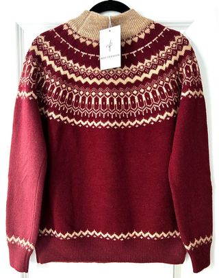 Jersey estilo nórdico granate