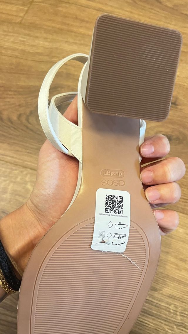 Sandalias blancas tacón bajo