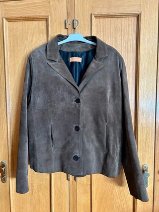 Chaqueta de ante mujer marrón