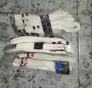 Lote 12 calcetines deportivos blancos retro tallas