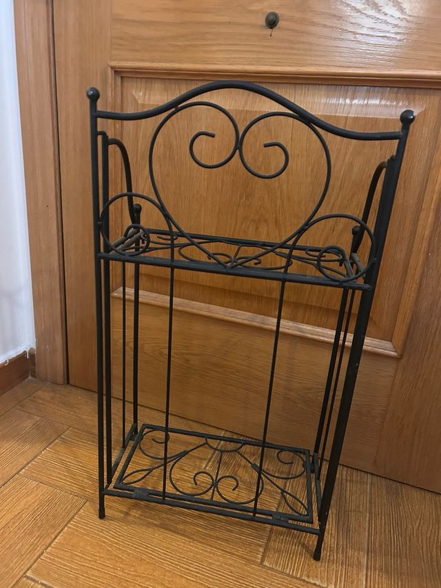 Estantería Decorativa Corazón Metal Negro