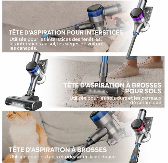 Aspiradora de mano con accesorios