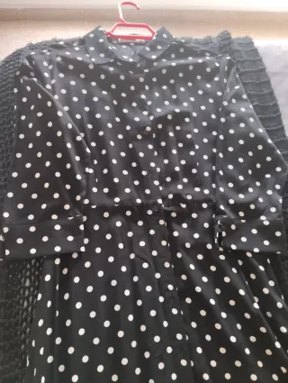 Vestido largo de lunares