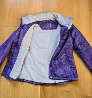 Anorak de esquí estampado floral morado