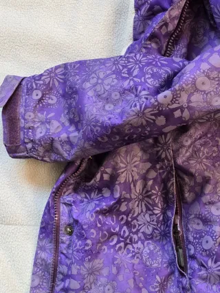 Anorak de esquí estampado floral morado