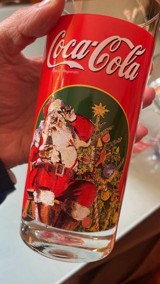 Set 6 Bicchieri vintage Coca Cola Natale 1998