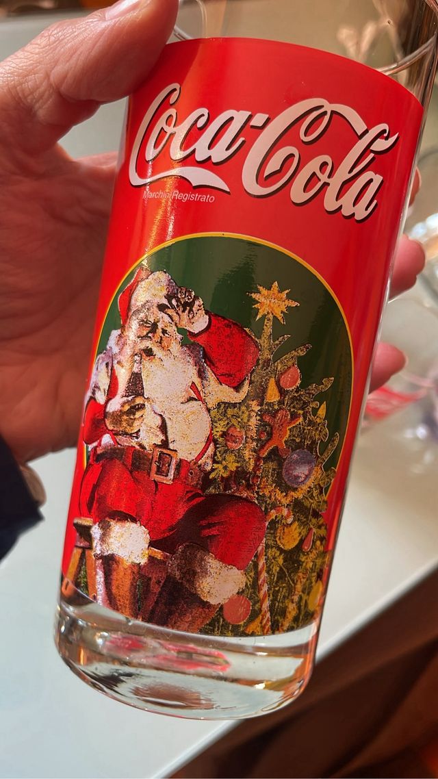 Set 6 Bicchieri vintage Coca Cola Natale 1998