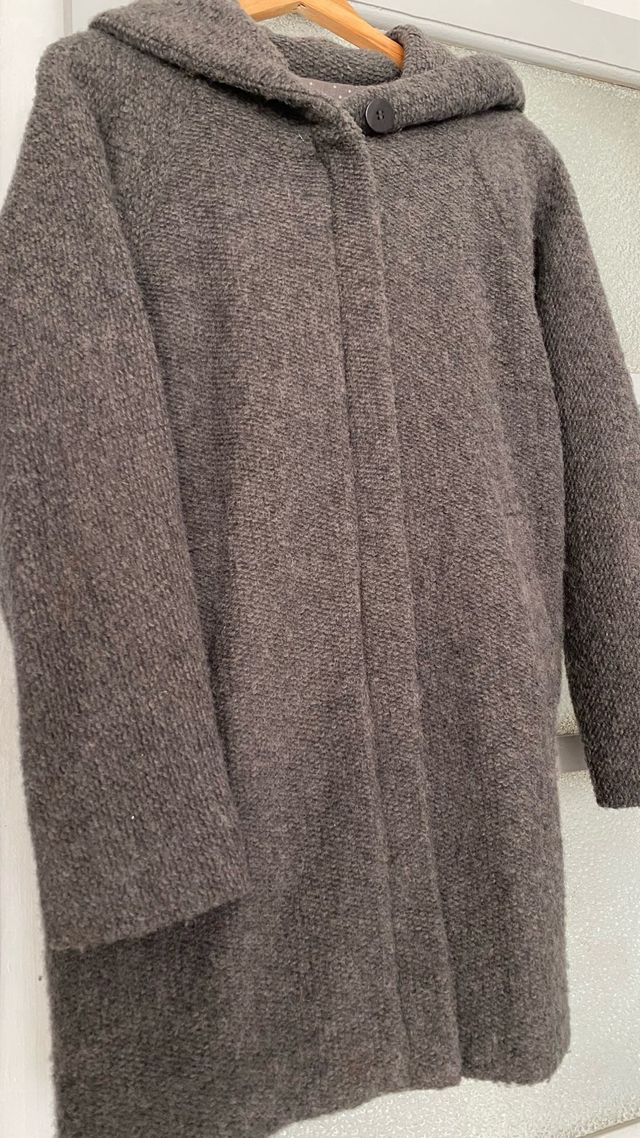 Abrigo Mango Gris Talla M