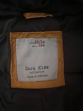Chaqueta Zara niño capucha pelo. Talla 13/14.