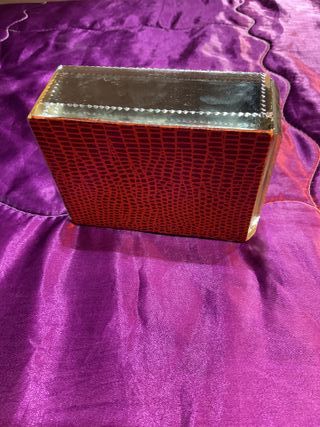 Caja joyero cristal espejo antigua