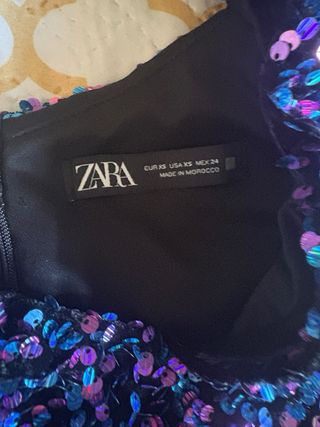 Vestido Zara lentejuelas multicolor