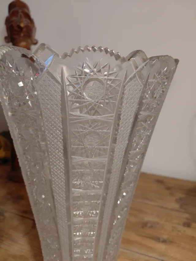 Centro de mesa cristal tallado