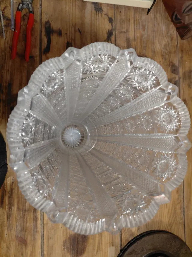 Centro de mesa cristal tallado