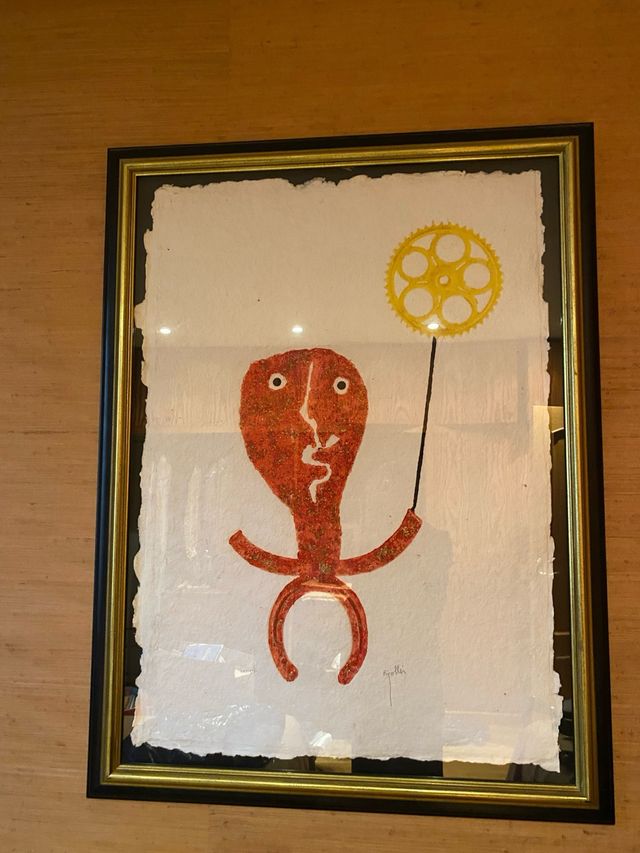 Cuadro de Ripollés - Figura Roja y Globo Amarillo