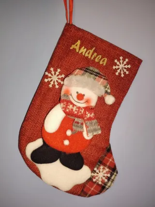 Bota Navidad Personalizada Muñeco Nieve