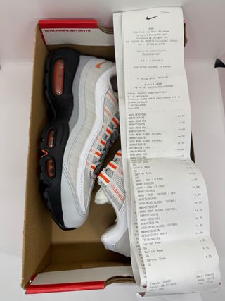 Nike Air Max 95 Wolf Grey Safety Orange T. 38,5.