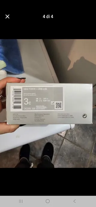 Nike Air Force 1 Crib Scarpe Bambino